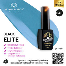 Gel polish BLACK ELITE 043, Global Fashion 8 ml