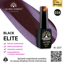 Gel polish BLACK ELITE 034, Global Fashion 8 ml