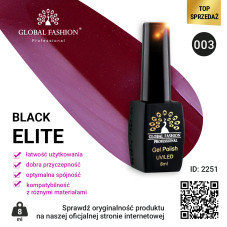 Gel polish BLACK ELITE 003, Global Fashion 8 ml