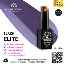 Gel polish BLACK ELITE 038, Global Fashion 8 ml