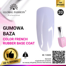 Color french base for gel polish Global Fashion, Color French Base Coat 8 ml, 20