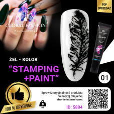 Gel Paint for Stamping and Chinese Painting Global Fashion, black, 8 ml 01
