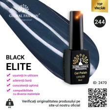 Oja semipermanenta BLACK ELITE, Global Fashion 8 ml, 244 Oja semipermanenta BLACK ELITE, Global Fashion 8 ml, 244