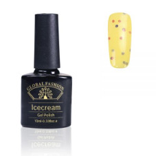 Gel Polish Ice Cream Global Fashion, 10 ml (with sequins of different sizes) 001
