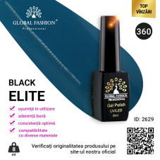 Oja semipermanenta Black Elite, Global Fashion 8 ml, 360