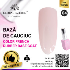 Base Coat pentru unghii Color French, Global Fashion, roz, 8ml, 04