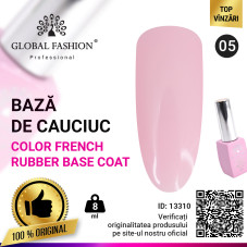 Base Coat pentru unghii Color Frensh, Global Fashion, roz deschis, 8ml, 05