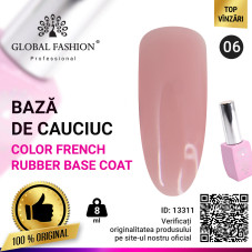 Base Coat pentru unghii Color French, Global Fashion, nude, 8ml, 06