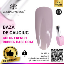 Base Coat pentru unghii Color French, Global Fashion, gri, 8ml, 13