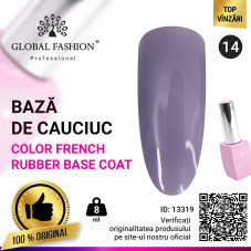 Base Coat pentru unghii Color French, Global Fashion, gri, 8ml, 14