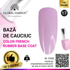 Base Coat pentru unghii, Color French, Global Fashion, roz, 8ml, 17