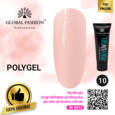 Polygel constructie unghii, Global Fashion, 30 g, Roz, 10
