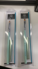 Pensula cu varf drept, par artificial, pentru aplicare gel UV, GF-16-6, Nr. 6, culoare mint