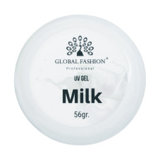 Gel for nail extension, milk (Milk), Global Fashion, 56 gr