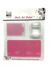 Stamping set, square, pink