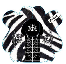 Одноразовые формы для маникюра 300 шт., Zebra