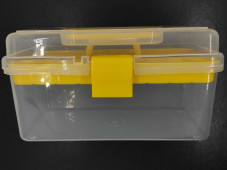 Walizka z tworzywa sztucznego do przechowywania i transportu narzędzi, żółta, mała BX-02