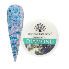 Алмазний розпис блискучим гелем Global fashion 07