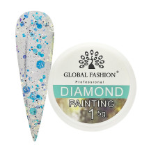 Gel unghii cu sclipici, Diamond Painting Gel, Global Fashion, 5g, 01