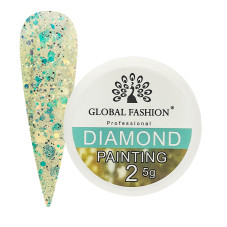 Gel unghii cu sclipici, Diamond Painting Gel, Global Fashion, 5g, 02