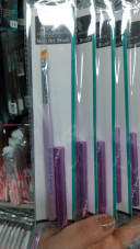 Pensula gel #6 GF-16-6 cu varf diagonal - Violet