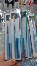 Pensula unghii cu varf diagonal, pentru aplicare gel, GF-16-8, Nr.8, albastra