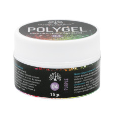 Polygel constructie unghii cu sclipici Disco Polygel, reflectorizant, 15 g, 04