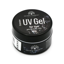 Gel UV pentru tipsuri dizolvabile, Global Fashion,  Transparent, 15 g