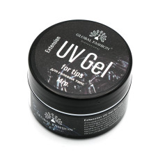 Gel UV pentru tipsuri dizolvabile, Global Fashion,  Transparent, 15 g