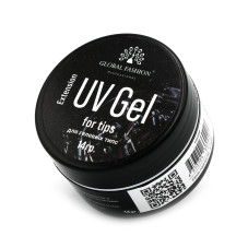 Gel UV pentru tipsuri dizolvabile, Global Fashion,  Transparent, 14 g