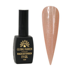 Gel UV cu sclipici, Magic-Extension, Global Fashion, 12 ml, Nude, G10