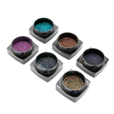 Mica for decoration nail art, 6 PCs.