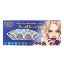 Set gel color Global Fashion Royal Blue Series 12 buc 5g - Albastru