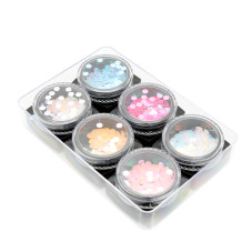 Nail decor, rounds with overflow, set of 6 colors