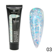 Colored polygel with glitter 03, Global Fashion, 30g