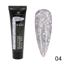 Colored polygel with glitter Global Fashion, 30 g, 04