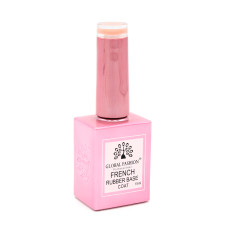 Каучуковая база для гель лака френч, Rubber Base Coat French, 15 мл., Global Fashion 01