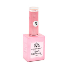 Каучуковая база для гель лака френч, Rubber Base Coat French, 15 мл., Global Fashion 03