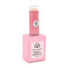 Каучуковая база для гель лака френч, Rubber Base Coat French, 15 мл., Global Fashion 07