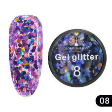 Глиттер гель Global Fashion 5 гр, Glitter gel 08