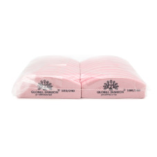 Buffer pentru unghii, mini, granulatie 180/240, culoare roz