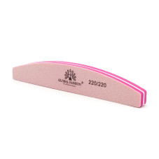 Nail file file Global Fashion 220/220, pink