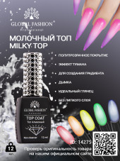 Молочный топ без липкого слоя (топ/финиш) Global Fashion Milk Top Coat, 12 мл