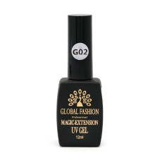 Global Fashion gel with Magic-Extension shimmer white, 12 ml No. 2