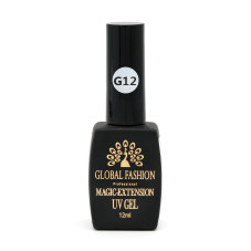 Gel UV cu sclipici, Magic-Extension, Global Fashion, 12 ml, Roz, G12