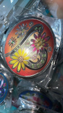 Oglinda de poseta, oval, cu flori 3