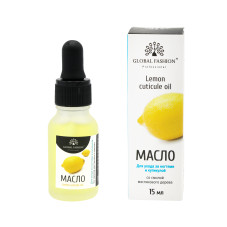 Global Fashion Lemon Scented Cuticle Oil with Pipette, 15 ml