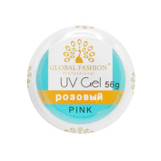 Gel UV de constructie unghii, autonivelant, Global Fashion, 56 g, roz