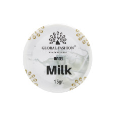 Гель для наращивания ногтей, молочный (Milk), Global Fashion, 15 гр