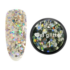 Глиттер гель Global Fashion 5 гр, Glitter gel 01